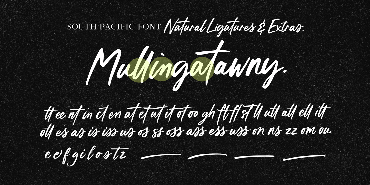 South Pacific Regular Font preview